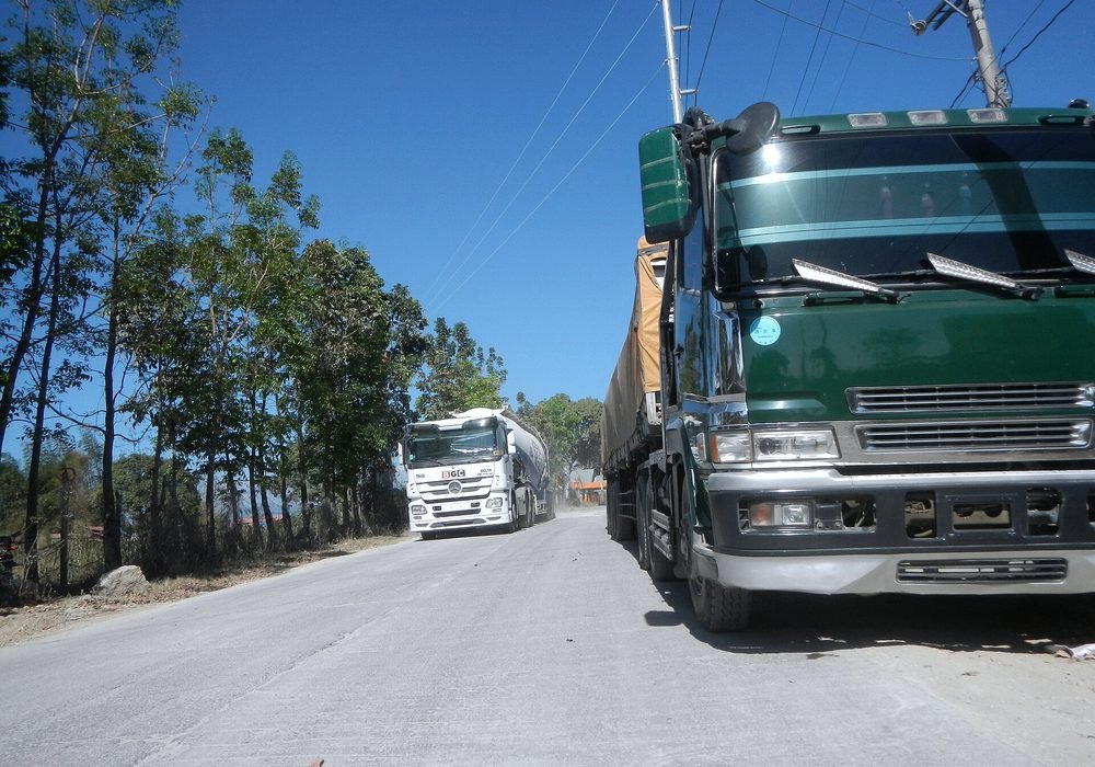 Freight truck on the road